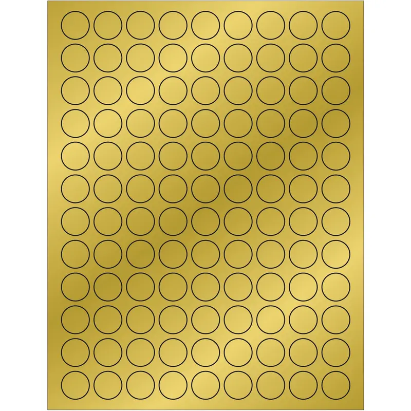 3/4" Gold Foil Circle Laser Labels (LL215GD) Case Of 1000