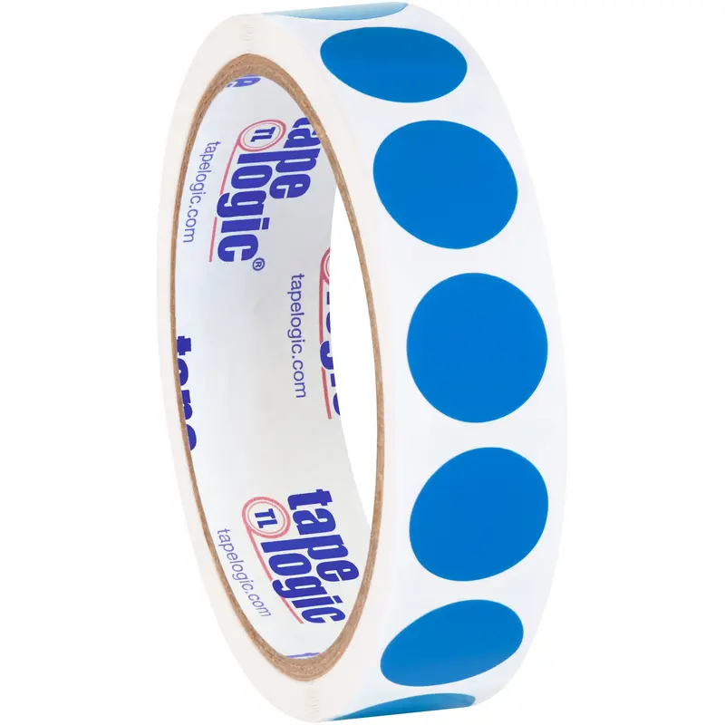 3/4" Light Blue Inventory Circle Labels (DL610C) Roll Of 500