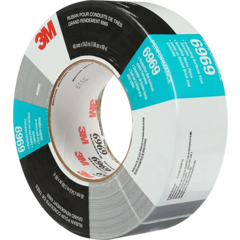 3M Poly-Coated Cloth Duct Tape for HVAC, 1.88" x 60yds, 3" Core, Silver (MMM69692) Each