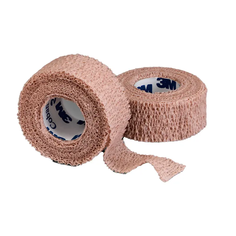 3M Coban Cohesive Bandage 1 Inch X 5 Yard Self-Adherent Closure Tan NonSterile Standard Compression (481236_CS) 30/CS
