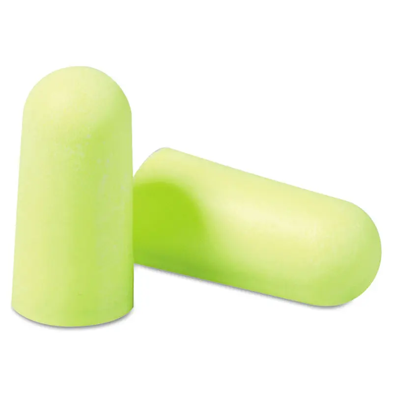 3M E-A-Rsoft Yellow Neon Soft Foam Earplugs, Cordless, Regular Size, 200 Pairs/Box (MMM3121250) Box of 200
