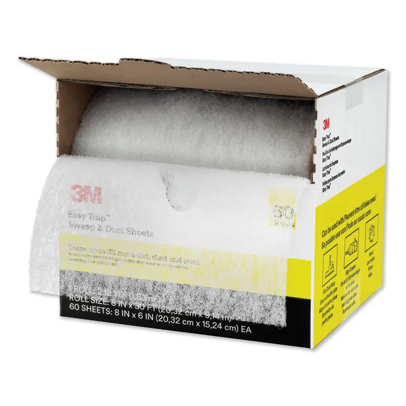 3M Easy Trap Duster, 8" x 30 ft, White, 60 Sheet Roll (MMM59152W) Box of 60