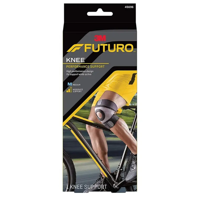 3M Futuro Sport Moisture Control Knee Brace Medium Pull-On / Hook and Loop Strap Closure 15 to 17 Inch Knee Circumference Left or Right Knee (501904_BX) 3/BX