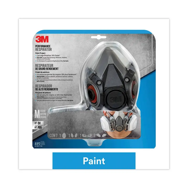 3M Half Facepiece Paint Spray/Pesticide Respirator, Medium (MMM6211PA1A) Each