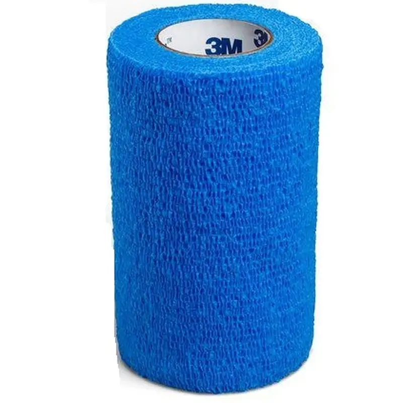 3M Coban Cohesive Bandage 4 Inch X 5 Yard Self-Adherent Closure Blue NonSterile Standard Compression (176494_CS) 18/CS
