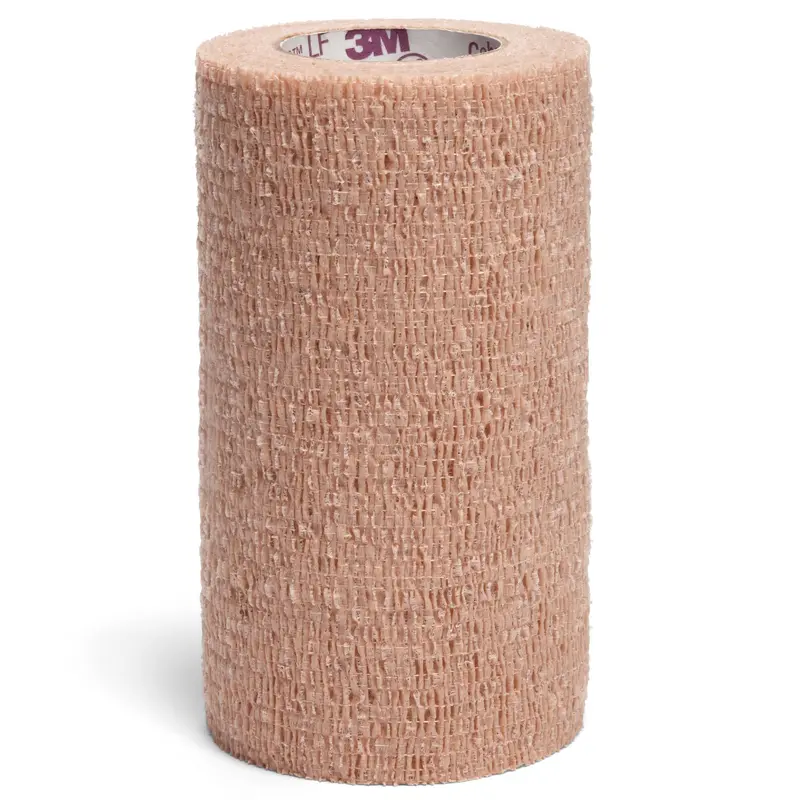 3M Coban LF Cohesive Bandage 4 Inch X 5 Yard Self-Adherent Closure Tan NonSterile Standard Compression (382060_CS) 18/CS