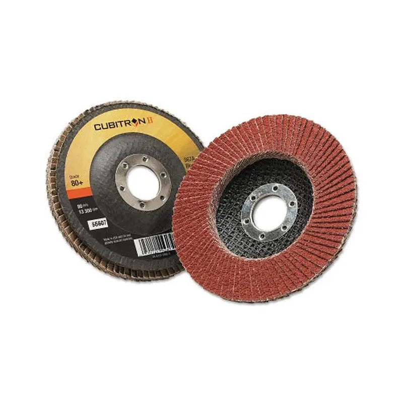 3M Cubitron II Flap Disc 967A, 4-1/2 in dia, 80 Grit, 7/8 in Arbor, 13,300 RPM, Type 27 (405-051141-55607) 10 DC / CA