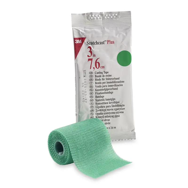 3M Scotchcast Plus Cast Tape 3 Inch X 12 Foot Fiberglass / Resin Green (201236_BX) 10/BX