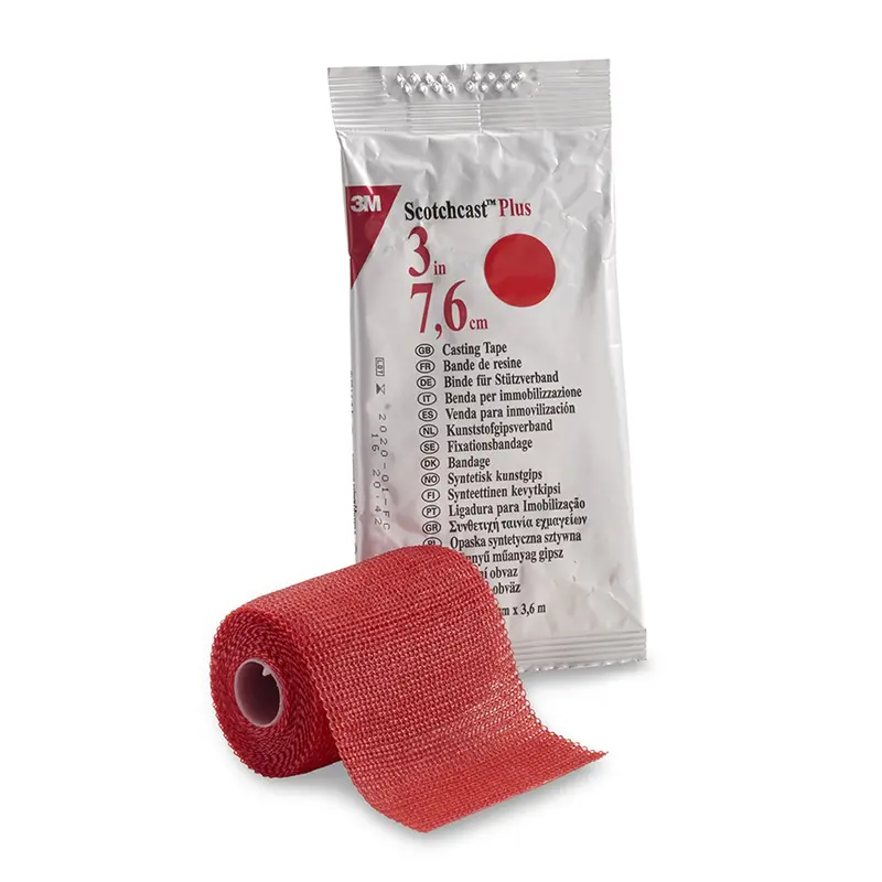 3M Scotchcast Plus Cast Tape 3 Inch X 12 Foot Fiberglass / Resin Red (199228_EA) 1/EA