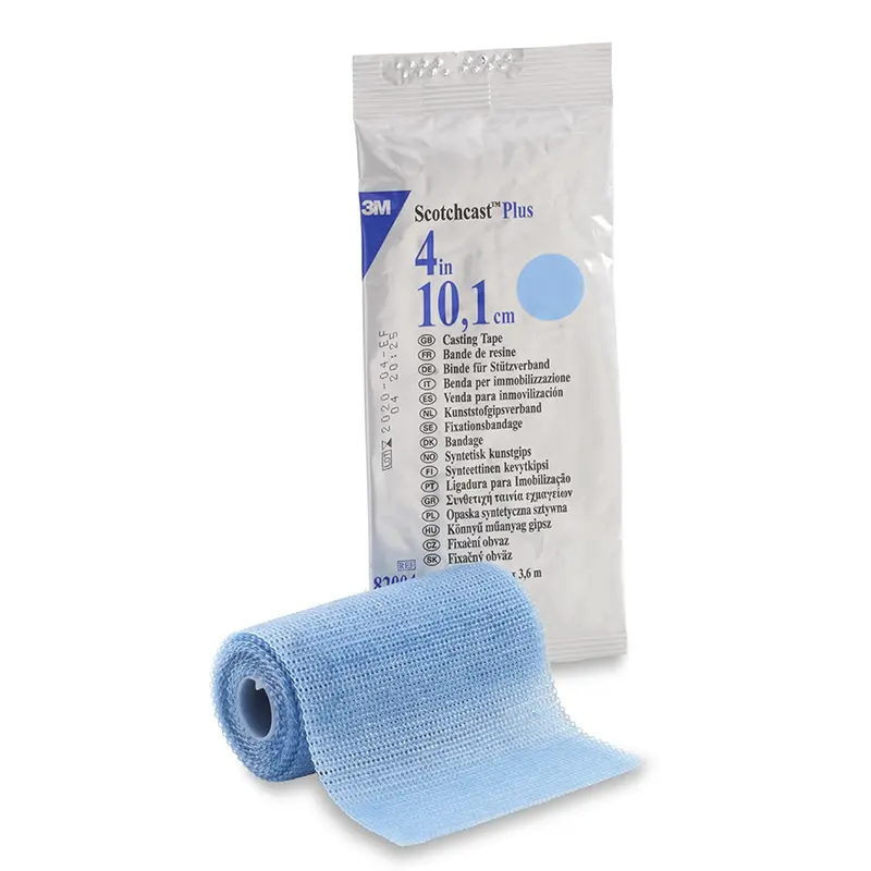 3M Scotchcast Plus Cast Tape 4 Inch X 12 Foot Fiberglass / Resin Light Blue (199233_EA) 1/EA