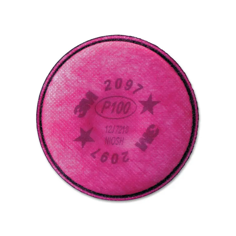 3M Particulate Filter 2097/07184/P100, Nuisance Level Organic Vapor Relief, 2/Pack (MMM2097) Each