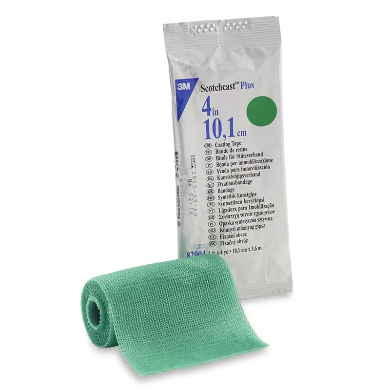 3M Scotchcast Plus Cast Tape 4 Inch X 12 Foot Fiberglass / Resin Green (201237_CS) 10/CS