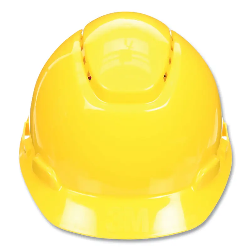 3M SecureFit H-Series Hard Hats, H-700 Vented Cap with UV Indicator, 4-Point Pressure Diffusion Ratchet Suspension, Yellow (MMMH702SFVUV) Each