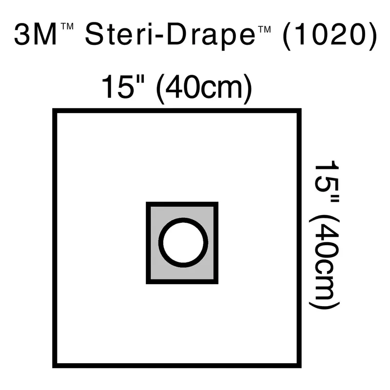 3M Steri-Drape EENT Drape Small Drape with Aperture 15 W X 15 L Inch Sterile (5717_CS) 40/CS