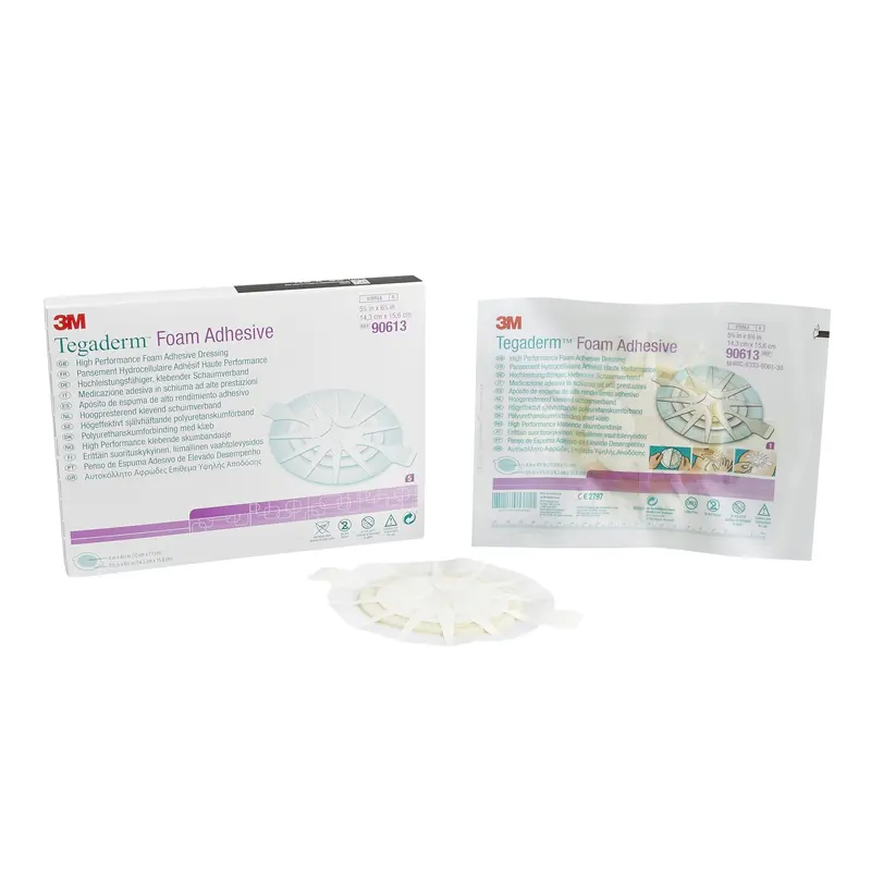 3M Tegaderm High Performance Foam Dressing 5-5/8 X 6-1/8 Inch With Border Film Backing Acrylic Adhesive Oval Sterile (479850_CS) 30/CS