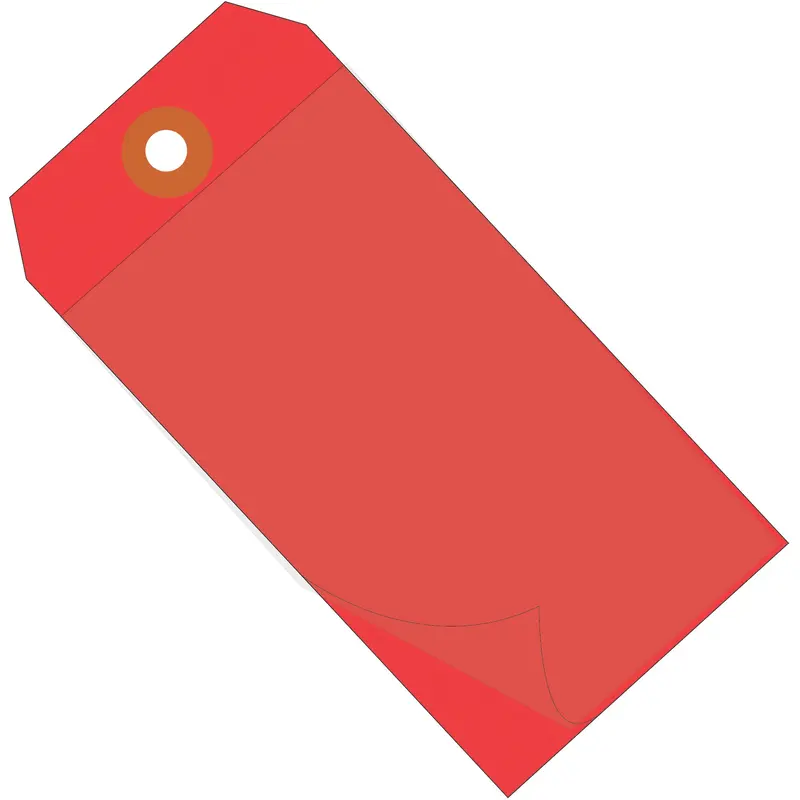 4 3/4 x 2 3/8" Red Self-Laminating Tags (G26025) Case Of 100