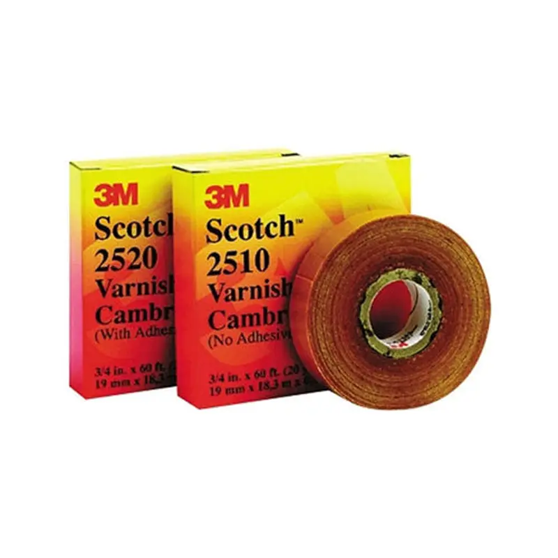 3M Varnished Cambric Tape 2520, 3/4 in x 60 ft, Yellow (500-048367) 1 Roll