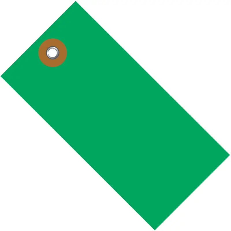 4 3/4 x 2 3/8" Green Tyvek Shipping Tags (G14051C) Case Of 100