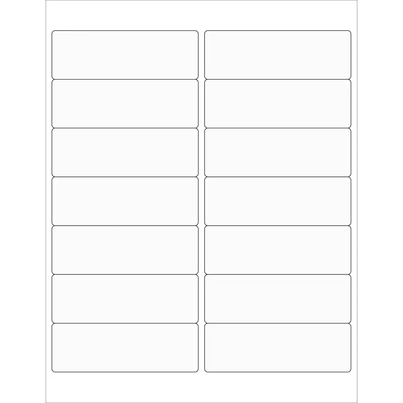 4 x 1 1/3" Clear Rectangle Laser Labels (LL222CL) Case Of 1400