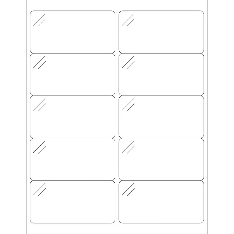 4 x 2" Pure Clear Rectangle Laser Labels (LL238CC) Case Of 1000
