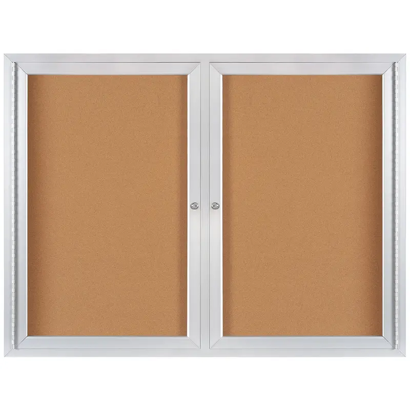 4 x 3' Enclosed Cork Board with Aluminum Frame (BECA4836) Each