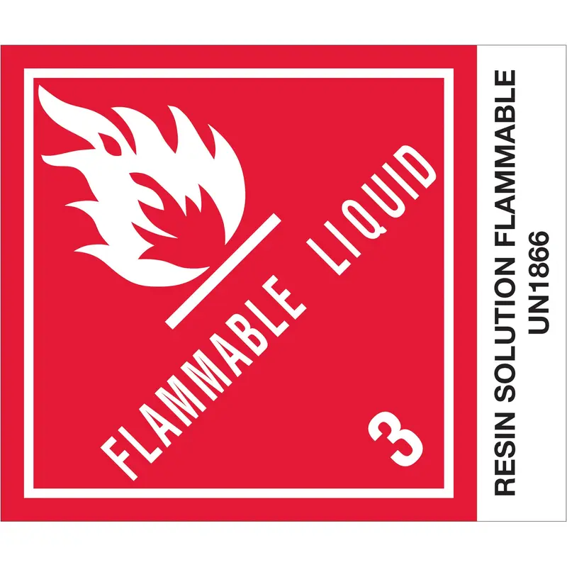 4 x 4 3/4" - "Resin Solution" Labels (DL512P8) Roll Of 500