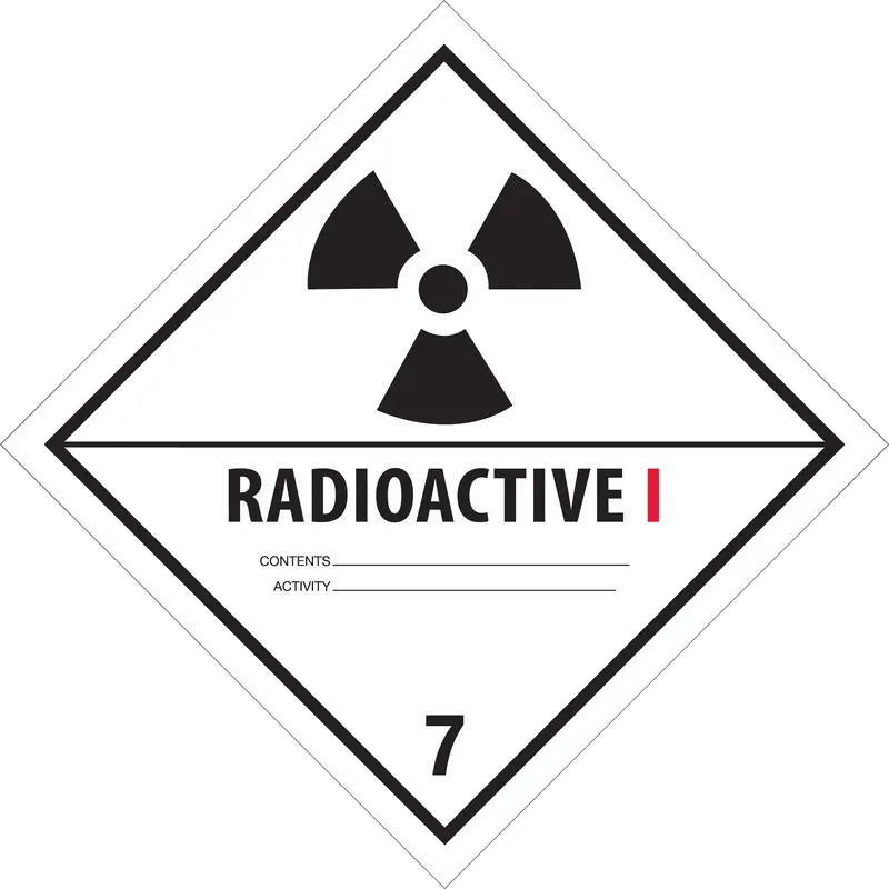 4 x 4" - "Radioactive I" Labels (DL5241) Roll Of 500