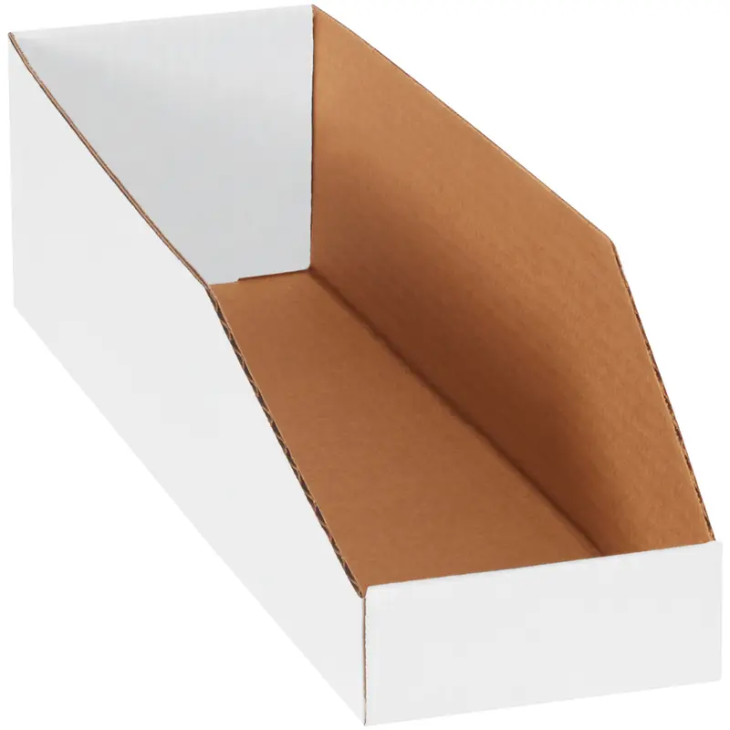 5 x 18 x 4 1/2" White Bin Boxes (BINBWZ518) Bundle Of 50