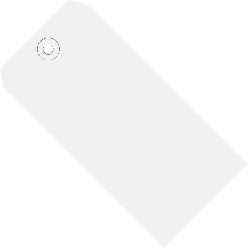 5 1/4 x 2 5/8" White 13 Pt. Shipping Tags (G11061G) Case Of 1000