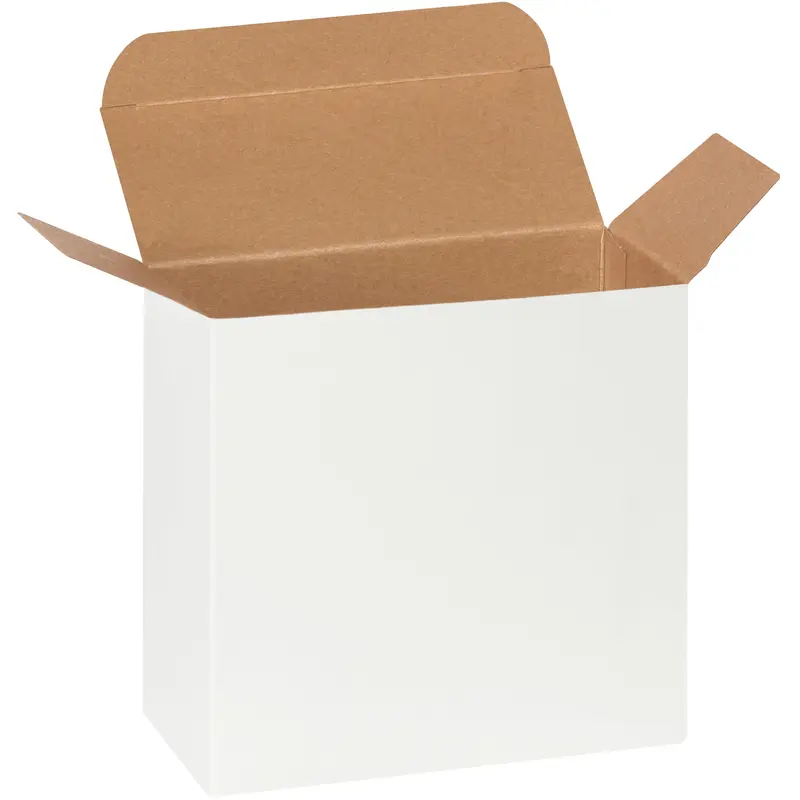 5 5/8 x 2 1/2 x 5 5/8" White Reverse Tuck Folding Cartons (RTC51W) Case Of 250