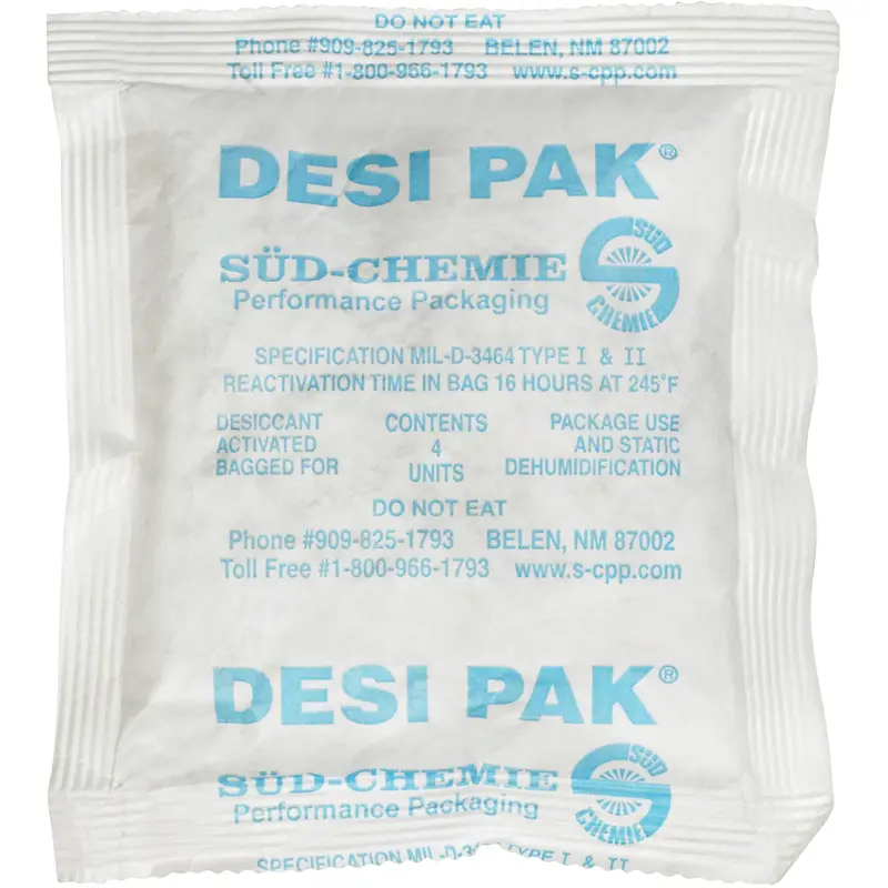 5 x 5 1/2 x 1/2" Tyvek Clay Desiccants - 34 Gal Drum (DES130) Case Of 500