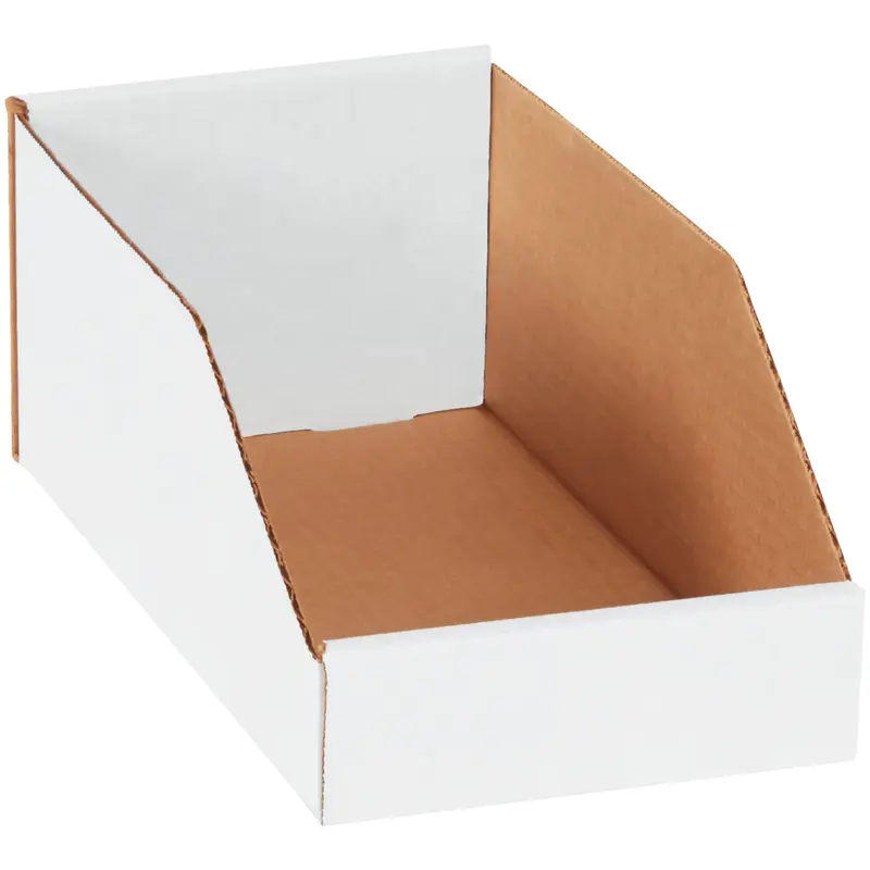 6 x 12 x 4 1/2" White Bin Boxes (BINMT612) Bundle Of 50