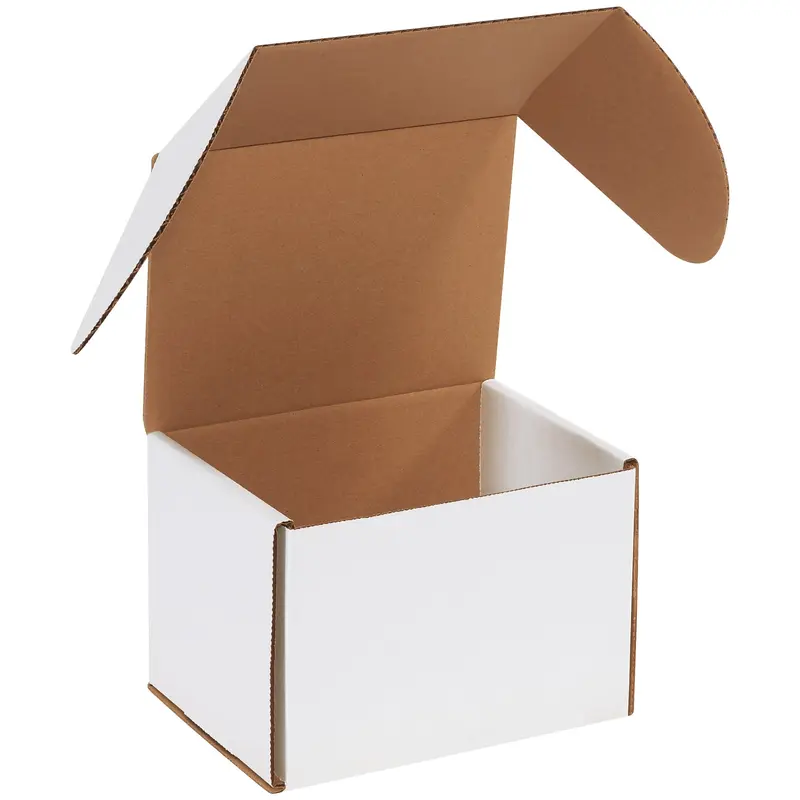 7 5/8 x 6 x 5 7/16" White Outside Tuck Mailers (MEZ765) Bundle Of 25