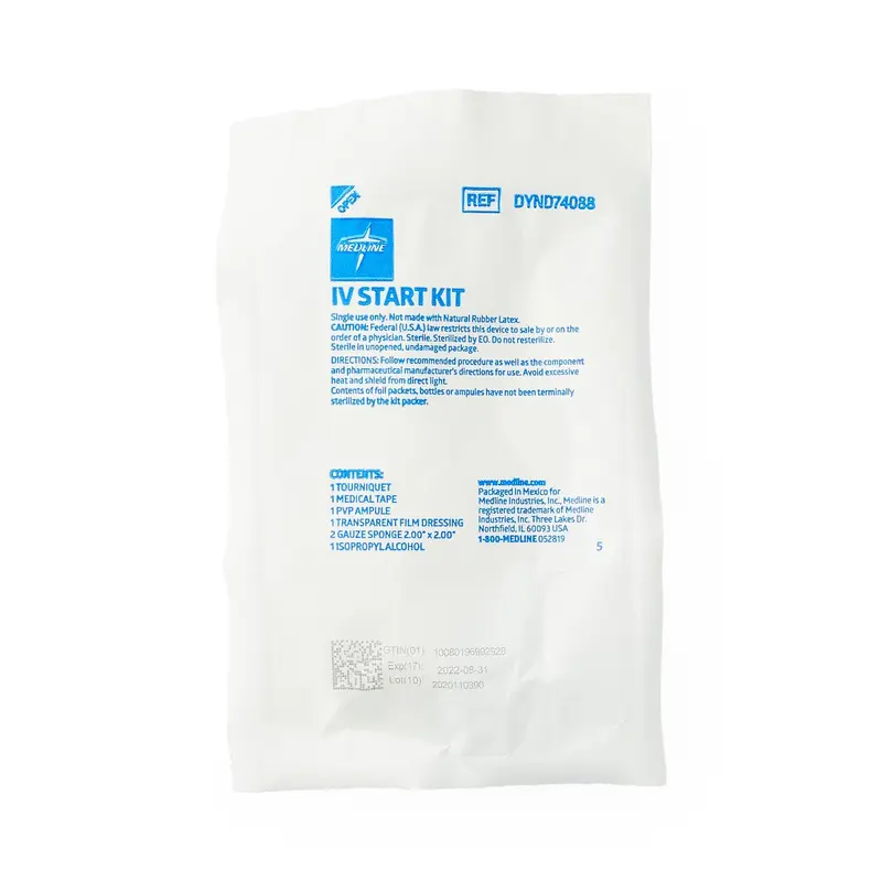 7-Piece IV Start Kit with 1 Alcohol Prep Pad, 1 PVP Ampule, 1 EA (DYND74088H) Each