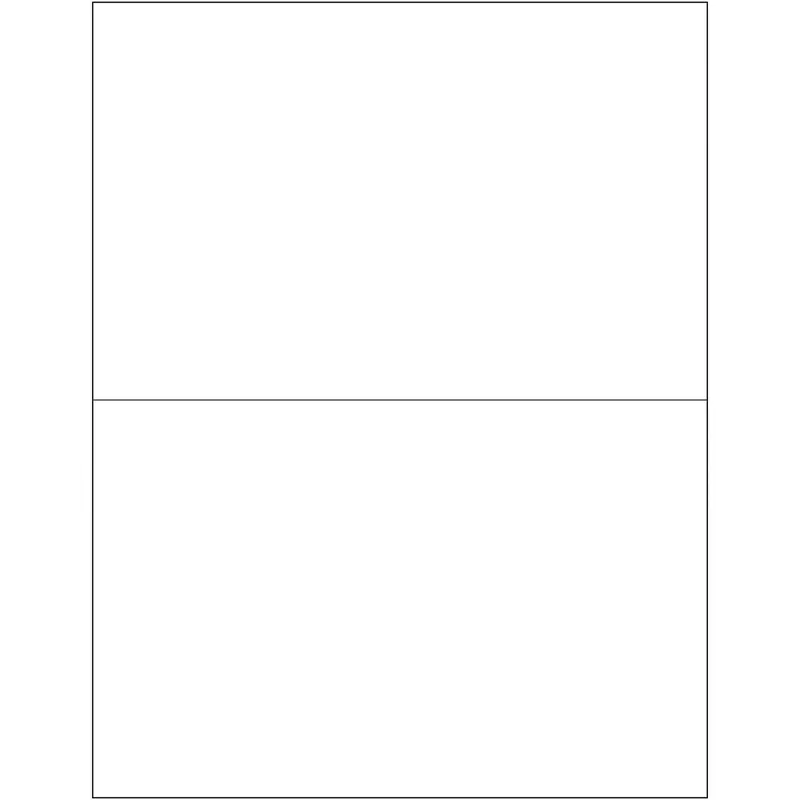 8 1/2 x 5 1/2" White Rectangle Laser Labels (LL135) Case Of 200