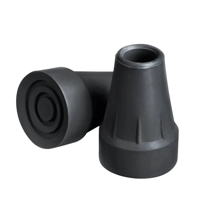 7/8" Super Crutch Tips, Black, Also Compatible with Bariatric Canes, 8/CS (G00841) Case of 8