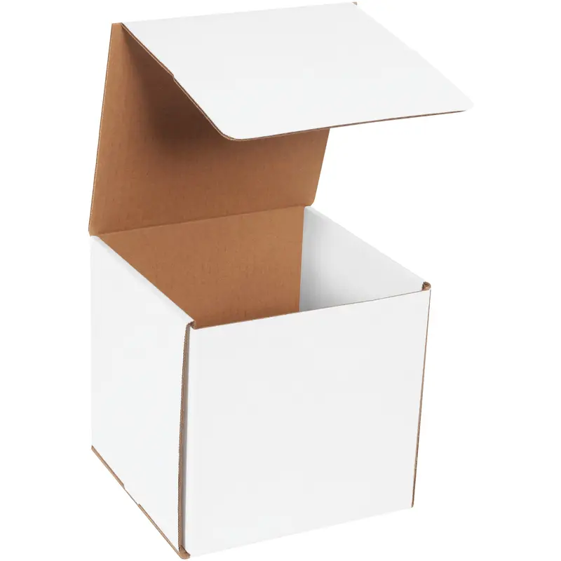 7 x 7 x 7" White Corrugated Mailers (M777) Bundle Of 50
