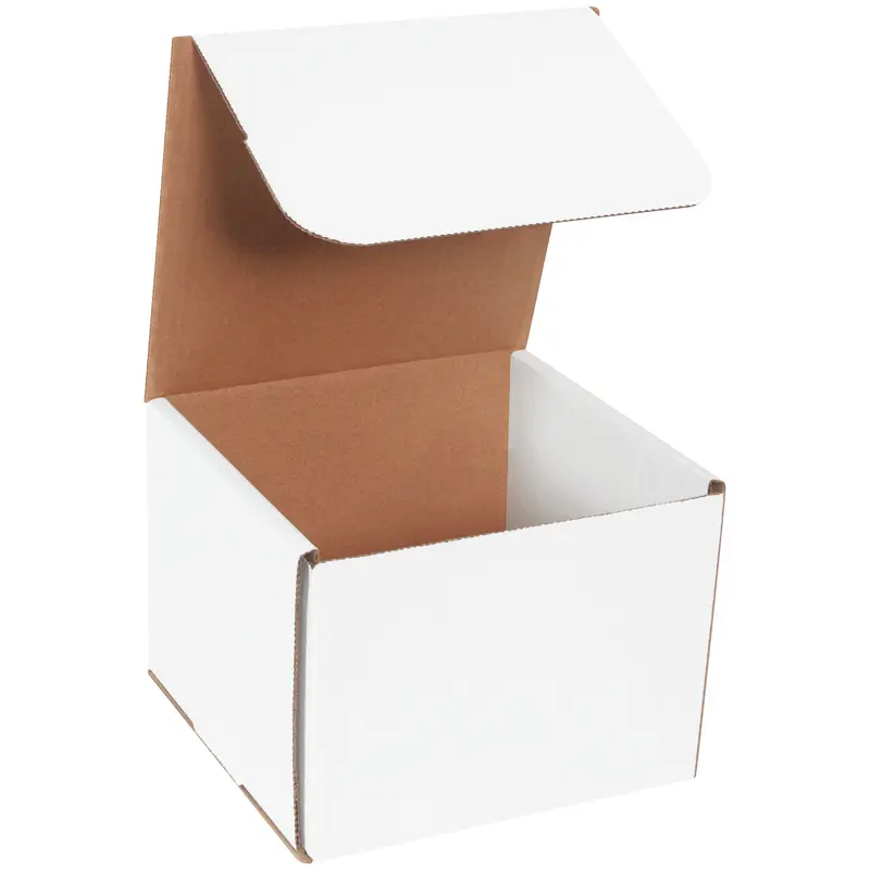 8 x 8 x 6" White Corrugated Mailers (M886) Bundle Of 50