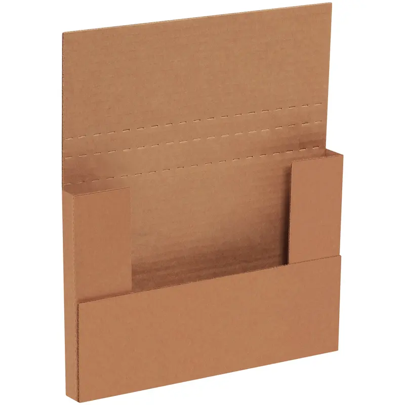 9 5/8 x 6 5/8 x 3 1/2" Kraft Easy-Fold Mailers (M963BFK) Bundle Of 50