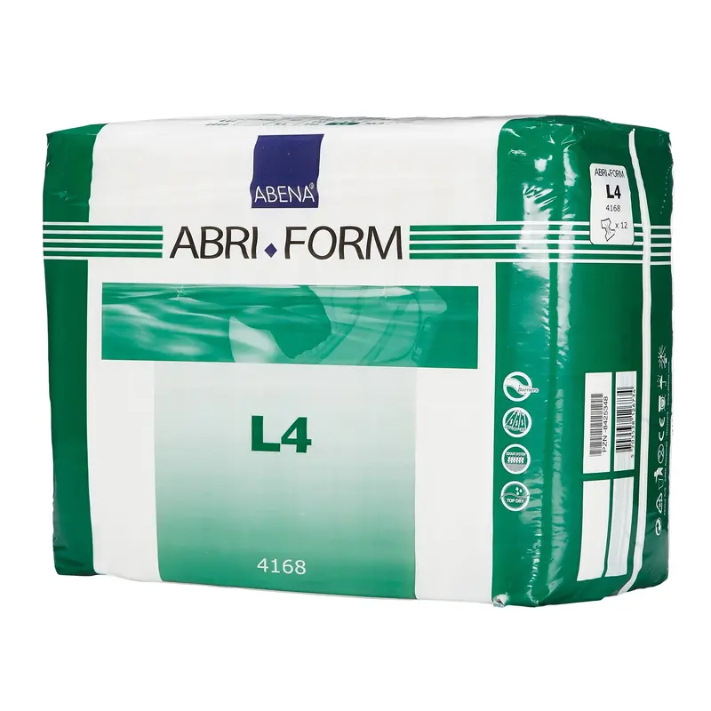 Abri-Form Comfort L4 Unisex Adult Incontinence Brief Large Disposable Heavy Absorbency (938011_BG) 12/BG