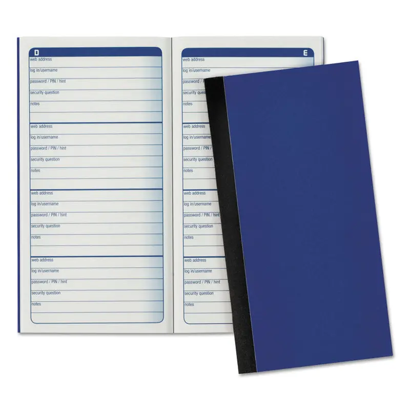 Adams Password Journal, One-Part (No Copies), 3 x 1.5, 4 Forms/Sheet, 192 Forms Total (ABFAPJ99) Each