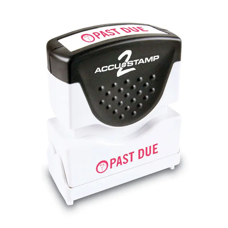 ACCUSTAMP2 Pre-Inked Shutter Stamp, Red, PAST DUE, 1.63 x 0.5 (COS035571) Each