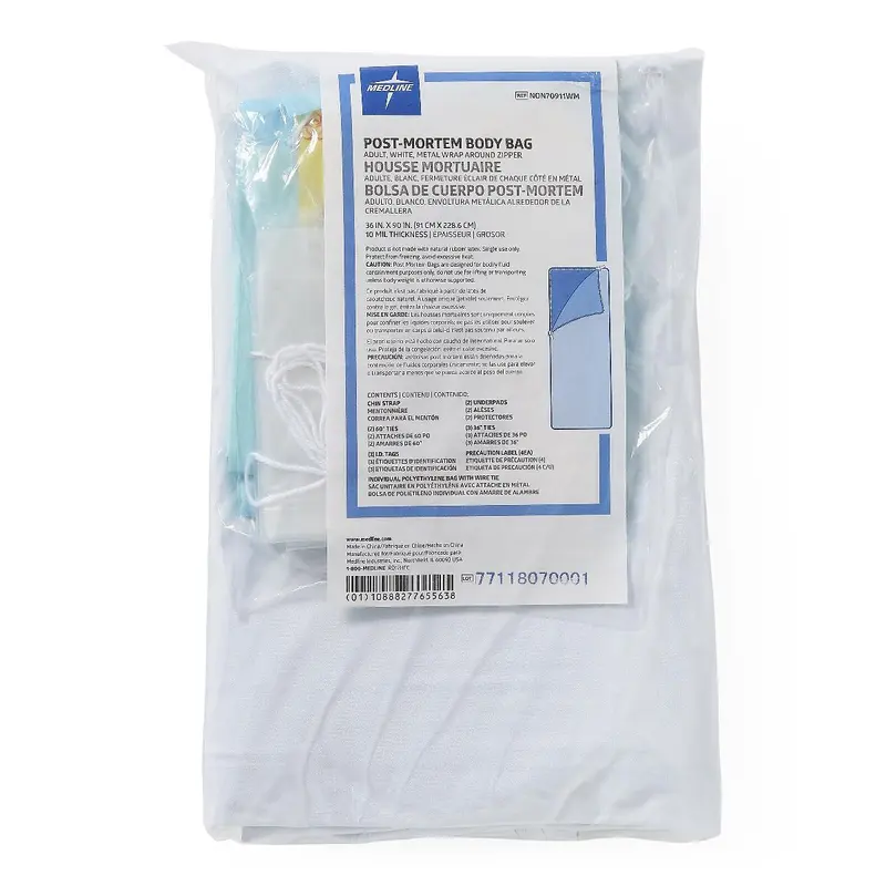 Adult Post-Mortem Kit with Metal Wraparound Zipper, 450 lb. Limit, 36" x 90", 1 EA (NON70911WMH) Each