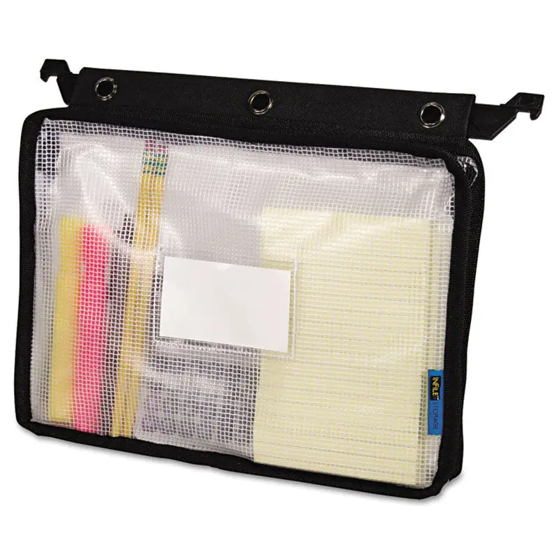 Advantus Expanding Zipper Pouch, 13 x 9.25, Black/Clear (AVT50904) 1 Case of 1
