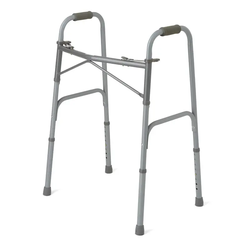 Adult Bariatric Folding Walker, 2 Button, 650 lb. Capacity, Basic Steel, 1 EA (MDS86410XWB) Each