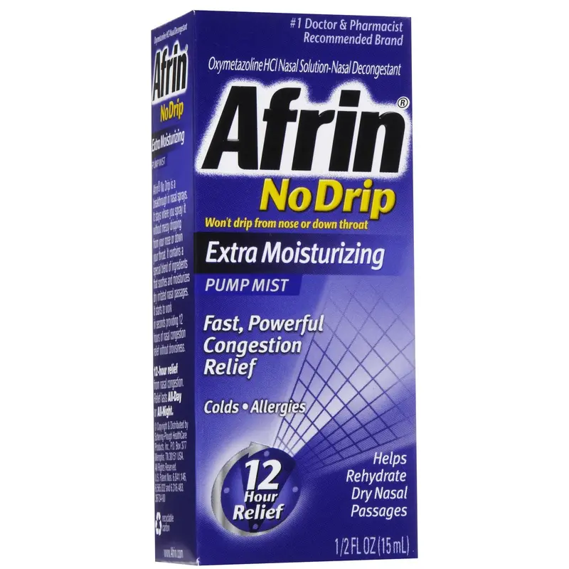 Afrin No Drip Extra Moisturizing Sinus Relief 0.05% Strength Nasal Spray 15 mL (830841_EA) 1/EA