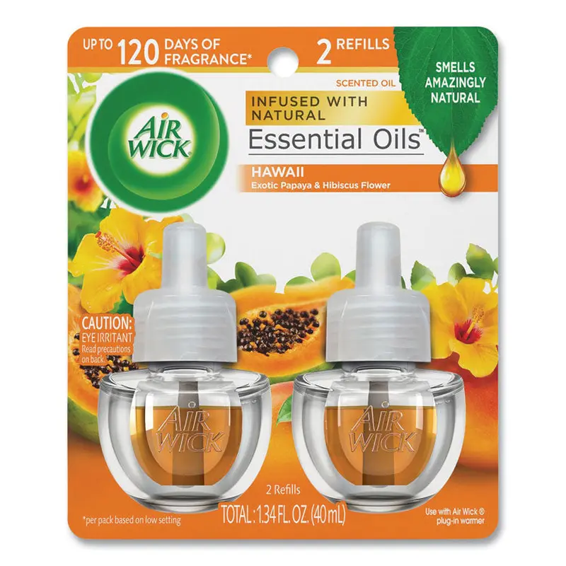 Air Wick Scented Oil Twin Refill, Hawai'i Exotic Papaya/Hibiscus Flower, 0.67 oz (RAC85175PK) Each