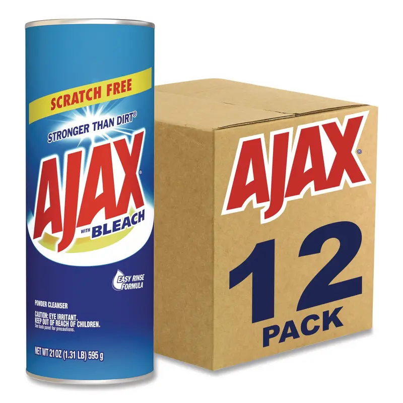 Ajax Powder Cleanser with Bleach, Fresh Scent, 21 oz Canister, 12/Carton (CPC61034403) Case of 12
