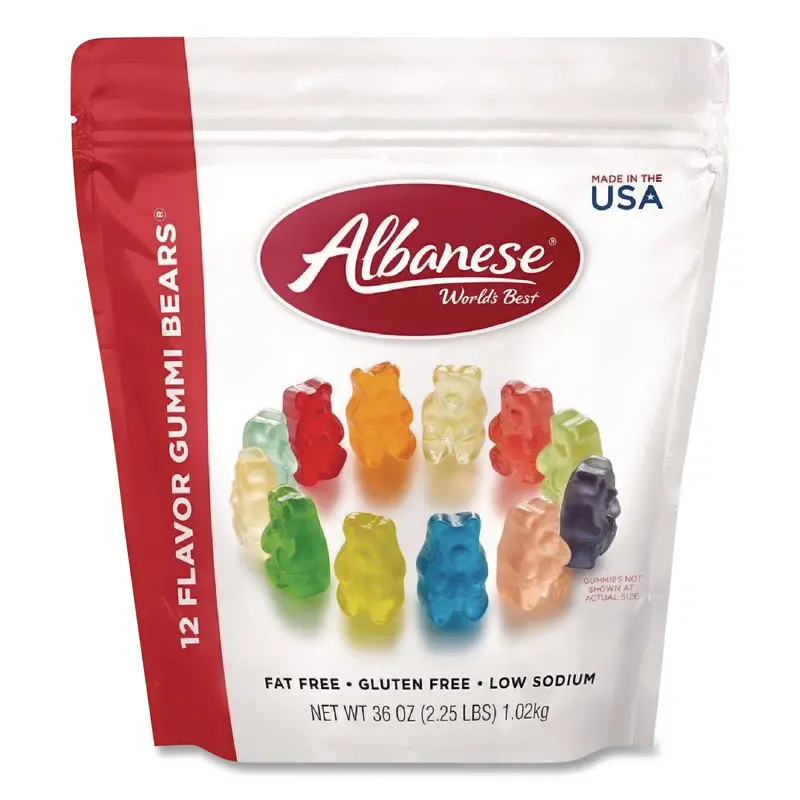 Albanese Worlds Best Gummi Bears, 12 Assorted Fruit Flavors, 36 oz Bag (ABEACG53336) Each