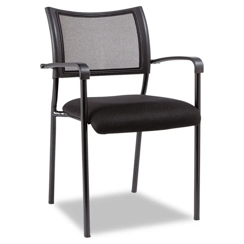 Alera Alera Eikon Series Stacking Mesh Guest Chair, 20.86" x 24.01" x 33.07", Black Seat, Black Back, Black Base, 2/Carton (ALEEK43ME10B) Case of 2